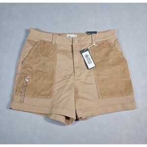 Alpine Design Womens Tan Mixed Fabric Shorts Size 10 NWT